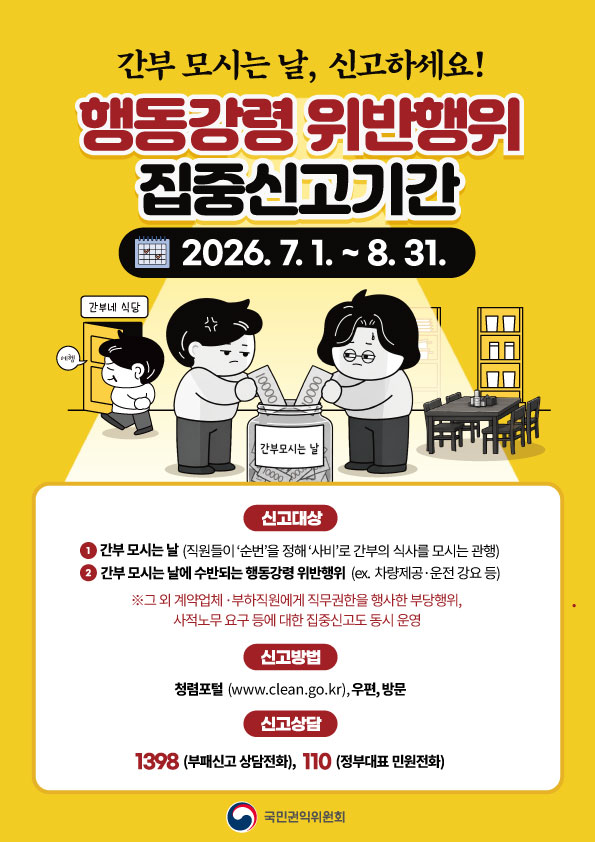 행동강령 위반행위 집중신고기간